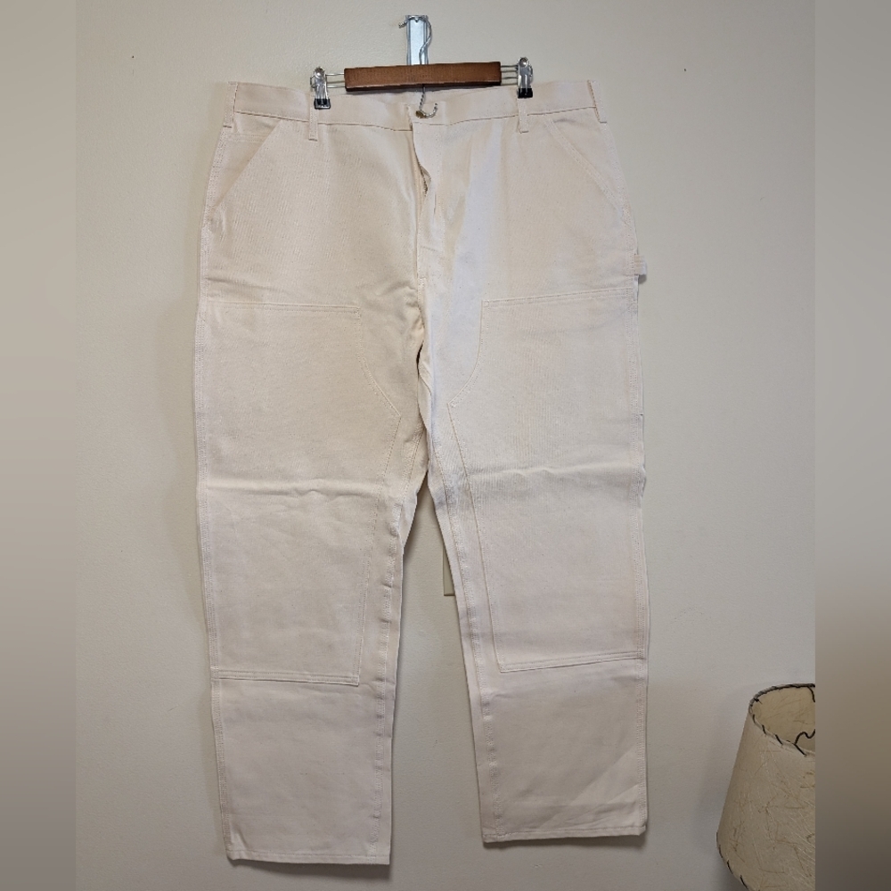 Carhartt B04 NAT Natural Canvas Work Pants 42x30 USA Made